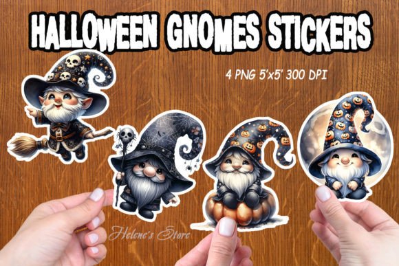 Download Cute Halloween Gnome Printable Stickers - Printable Collection