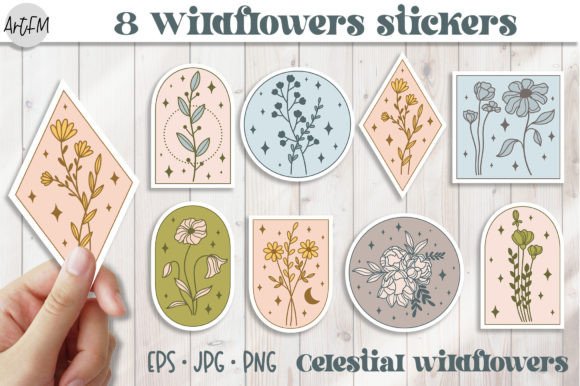 Download Mystical Flowers Printable Sticker Pack - Printable Collection