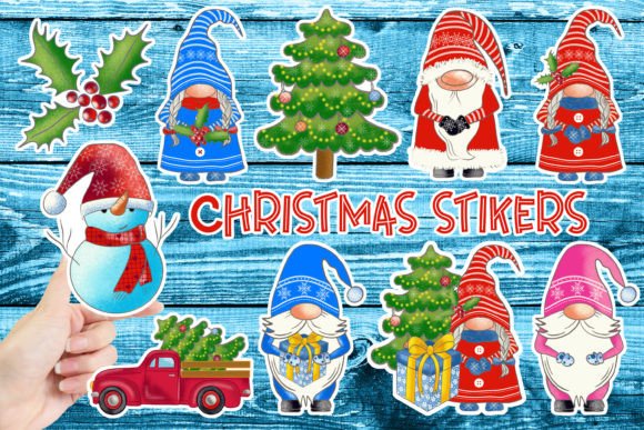 Download Christmas Gnome Stickers Printable - Printable Collection