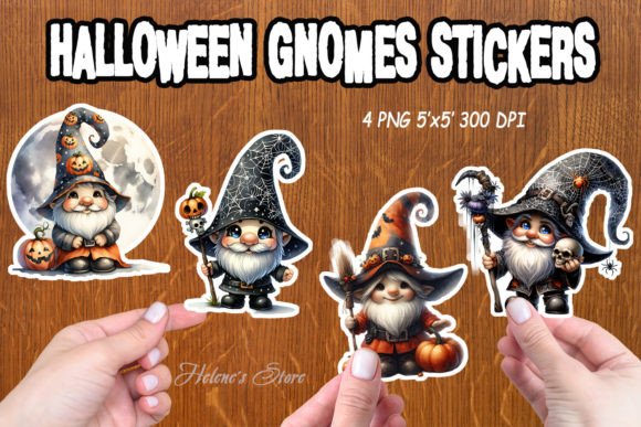 Download Cute Halloween Gnome Printable Stickers - Printable Collection