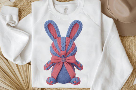 Download Cute Crochet Faux Yarn Easter Bunny PNG - Easter bunny png Collection