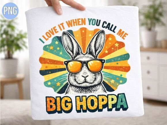 Download Vintage Big Hoppa Easter Bunny PNG Shirt - Easter bunny png Collection