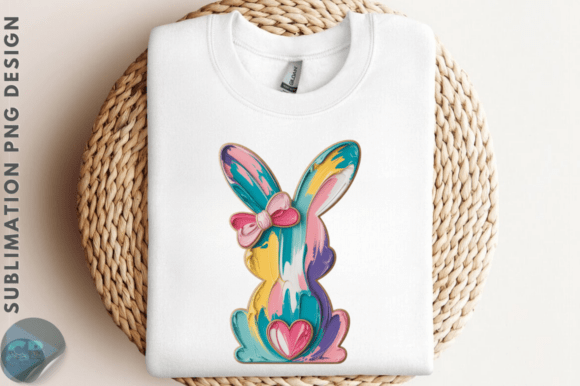 Download Brushstroke Happy Easter Bunny PNG - Easter bunny png Collection