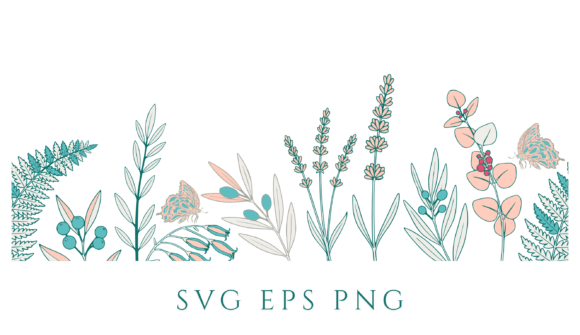 Download Botanical Border SVG Lavender PNG EPS - Eps Collection