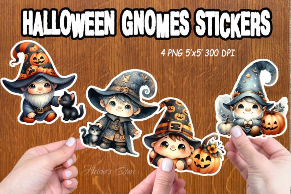 Download Cute Halloween Gnome Printable Stickers - Printable Collection