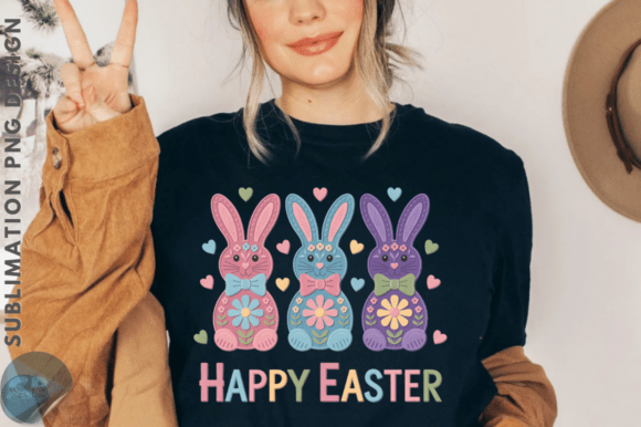Download Brushstroke Happy Easter Bunny PNG - Easter bunny png Collection