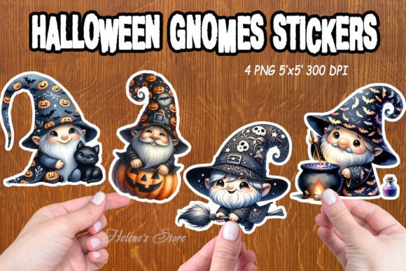 Download Cute Halloween Gnome Printable Stickers - Printable Collection